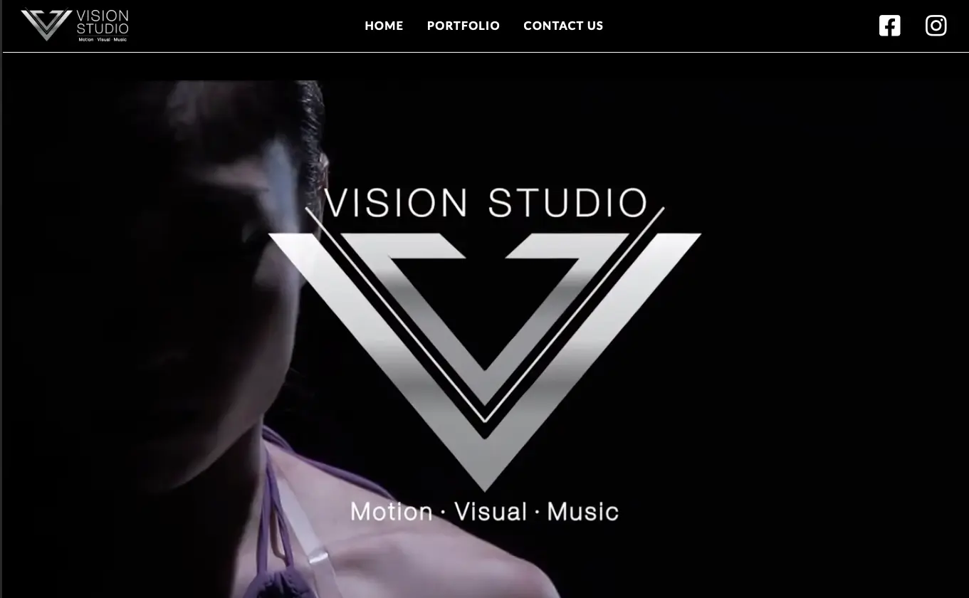 Vision Studio live creative studio website preview